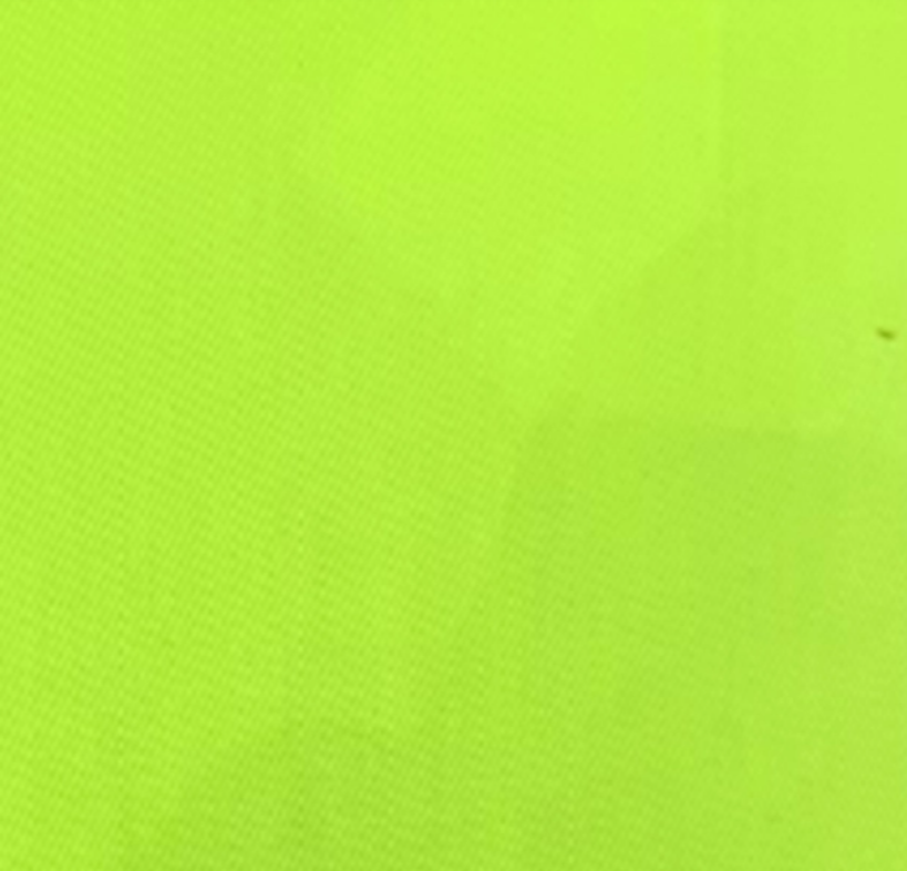 100-Cotton Flame-Retardant Hi-Vis-Yellow Twill Industrial Use